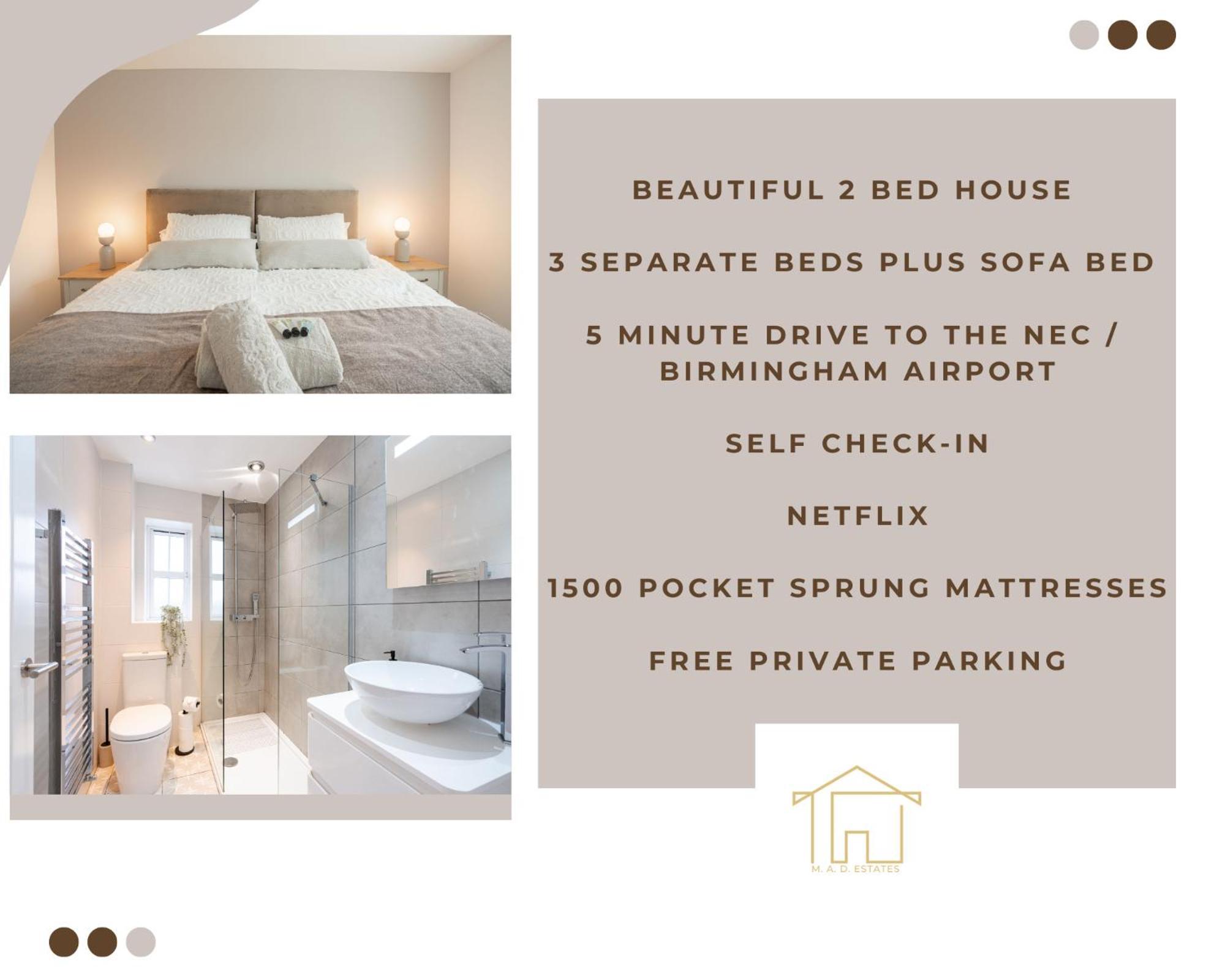 Stunning Abode 5 Min From Nec & Bhx, Pets Allowed Marston Green Экстерьер фото
